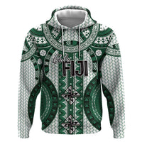 Bula Fiji Vintage Hoodie Phthalo Green Masi Motifs LT7 Pullover Hoodie Phthalo Green - Polynesian Pride
