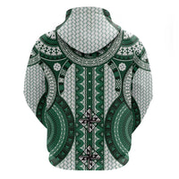 Bula Fiji Vintage Hoodie Phthalo Green Masi Motifs LT7 - Polynesian Pride