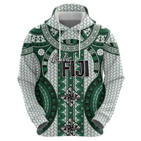 Bula Fiji Vintage Hoodie Phthalo Green Masi Motifs LT7 - Polynesian Pride