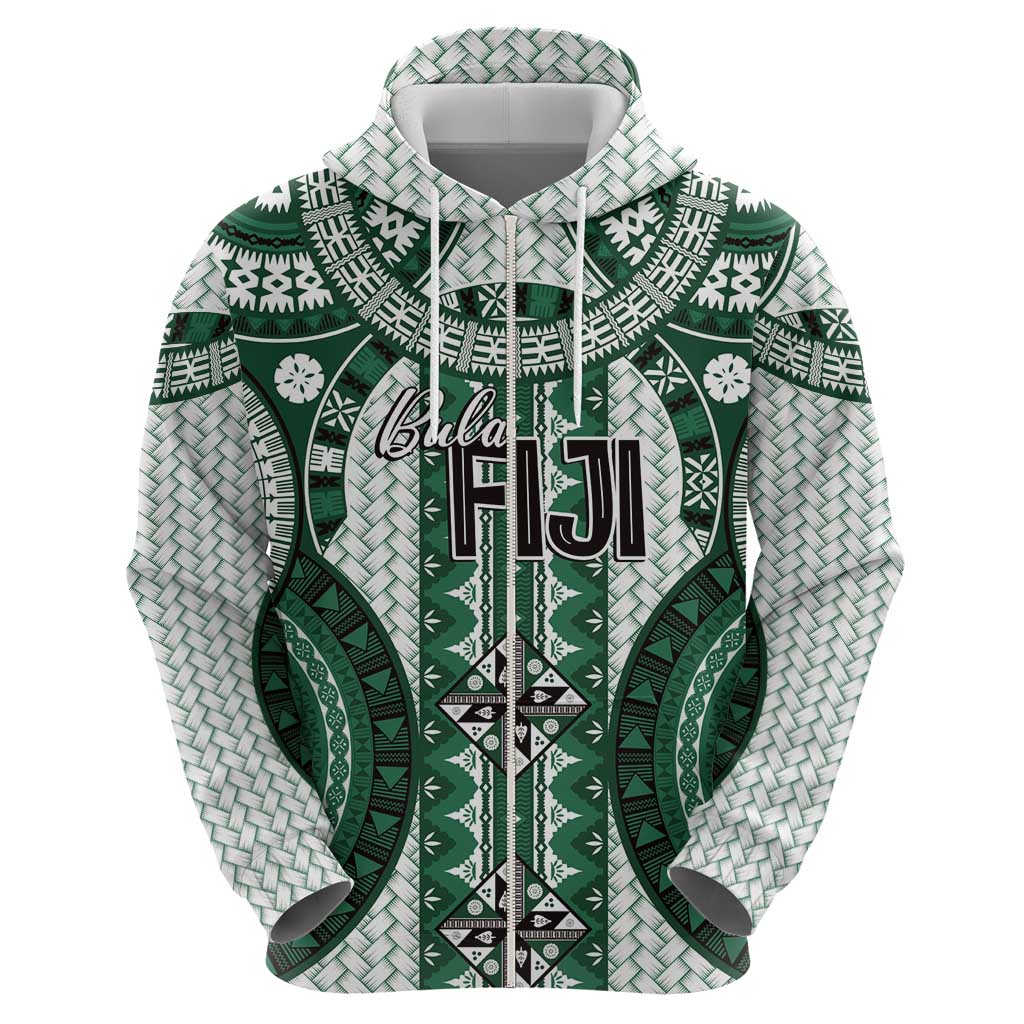 Bula Fiji Vintage Hoodie Phthalo Green Masi Motifs LT7 - Polynesian Pride