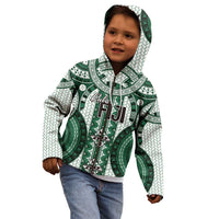 Bula Fiji Vintage Kid Hoodie Phthalo Green Masi Motifs