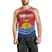 Personalised Kiribati Independence Day Men Tank Top Flag Style 44th Anniversary LT7 - Polynesian Pride