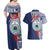 Samoa Rugby Personalized Couples Matching Off Shoulder Maxi Dress and Hawaiian Shirt Toa Samoa Myriad Siapo