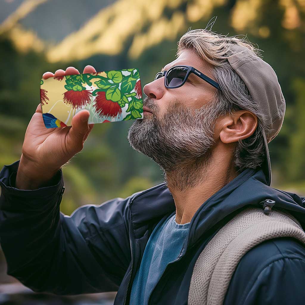 Have A Very Beach Christmas 4 in 1 Can Cooler Tumbler Parrot By Lehua Flower - Polynesian Pride