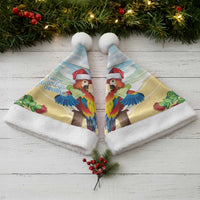 Have A Very Beach Christmas Santa Hat Parrot By Lehua Flower - Polynesian Pride