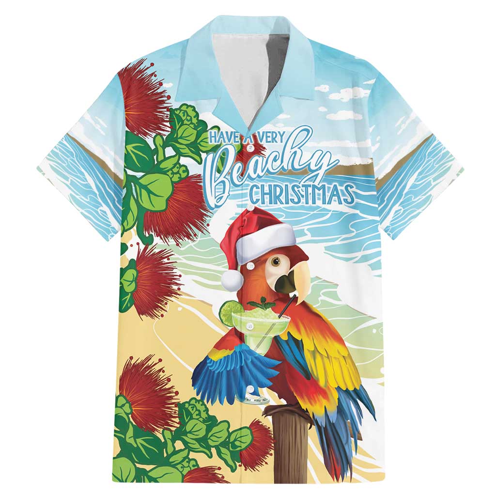 Have A Very Beach Christmas Family Matching Mermaid Dress and Hawaiian Shirt Parrot By Lehua Flower - Polynesian Pride