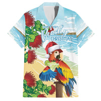 Have A Very Beach Christmas Family Matching Off The Shoulder Long Sleeve Dress and Hawaiian Shirt Parrot By Lehua Flower - Polynesian Pride