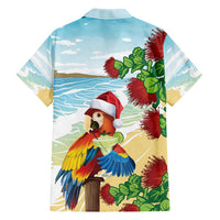 Have A Very Beach Christmas Family Matching Short Sleeve Bodycon Dress and Hawaiian Shirt Parrot By Lehua Flower - Polynesian Pride