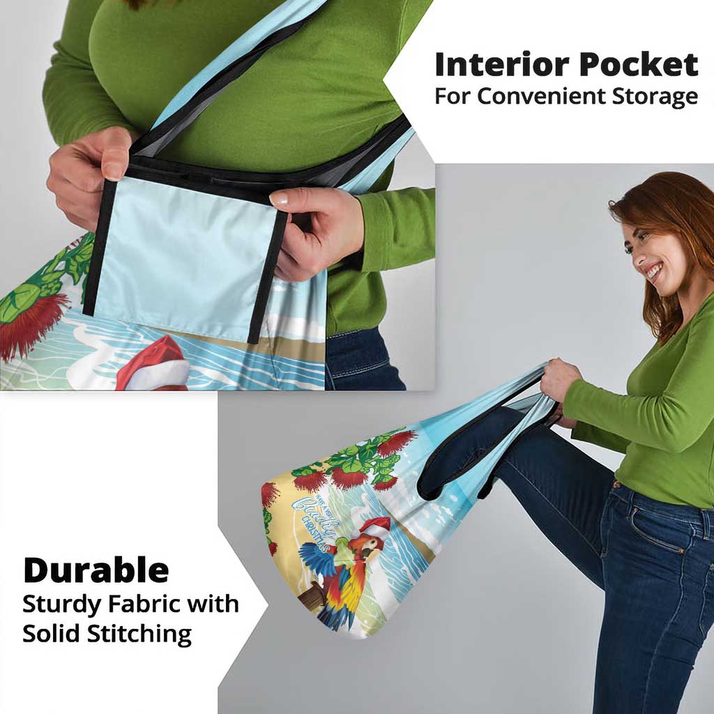 Have A Very Beach Christmas Grocery Bag Parrot By Lehua Flower - Polynesian Pride