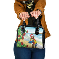Have A Very Beach Christmas Shoulder Handbag Parrot By Lehua Flower - Polynesian Pride