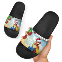 Have A Very Beach Christmas Slide Sandals Parrot By Lehua Flower LT7 - Polynesian Pride