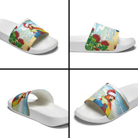 Have A Very Beach Christmas Slide Sandals Parrot By Lehua Flower LT7 - Polynesian Pride