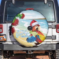 Have A Very Beach Christmas Spare Tire Cover Parrot By Lehua Flower - Polynesian Pride