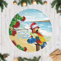 Have A Very Beach Christmas Tree Skirt Parrot By Lehua Flower - Polynesian Pride