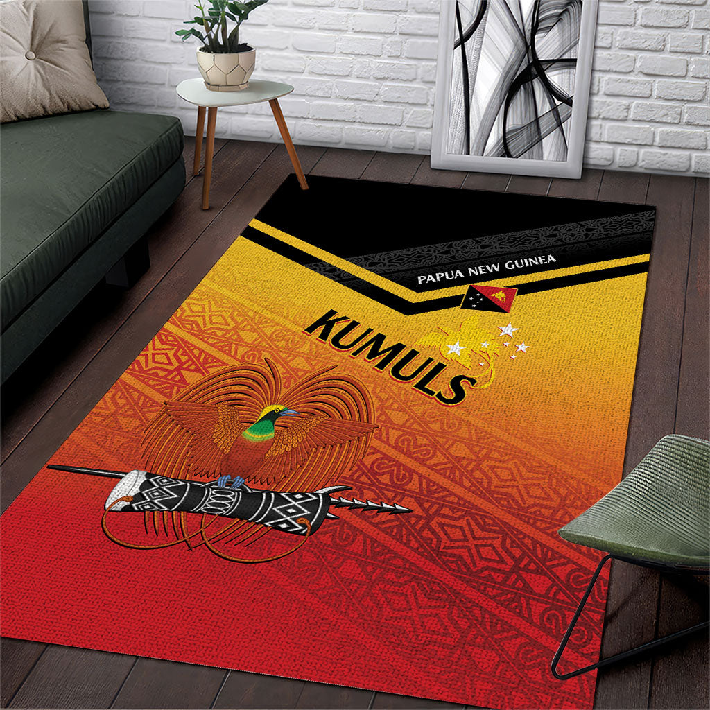 Papua New Guinea Rugby The Kumuls Area Rug Motuan Inspired Pattern LT7 Multicolor - Polynesian Pride