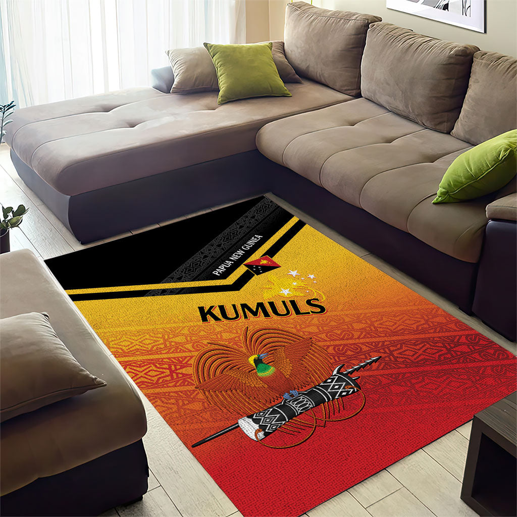 Papua New Guinea Rugby The Kumuls Area Rug Motuan Inspired Pattern LT7 - Polynesian Pride