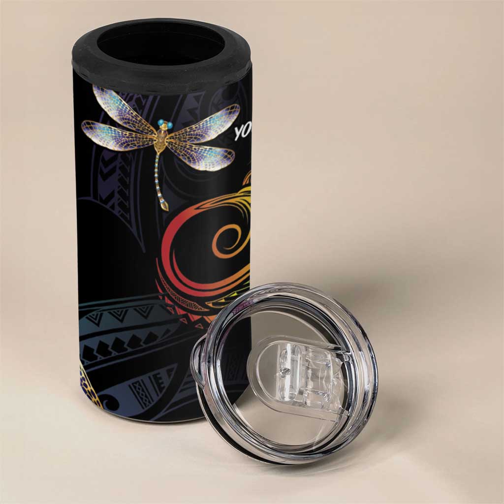 Personalised Polynesian Memorial 4 in 1 Can Cooler Tumbler Your Wings Were Ready But My Heart Was Not