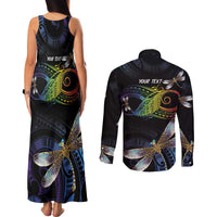 Personalised Polynesian Memorial Couples Matching Tank Maxi Dress and Long Sleeve Button Shirt Your Wings Were Ready But My Heart Was Not