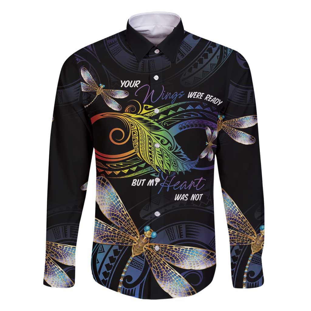 Personalised Polynesian Memorial Family Matching Tank Maxi Dress and Hawaiian Shirt Your Wings Were Ready But My Heart Was Not