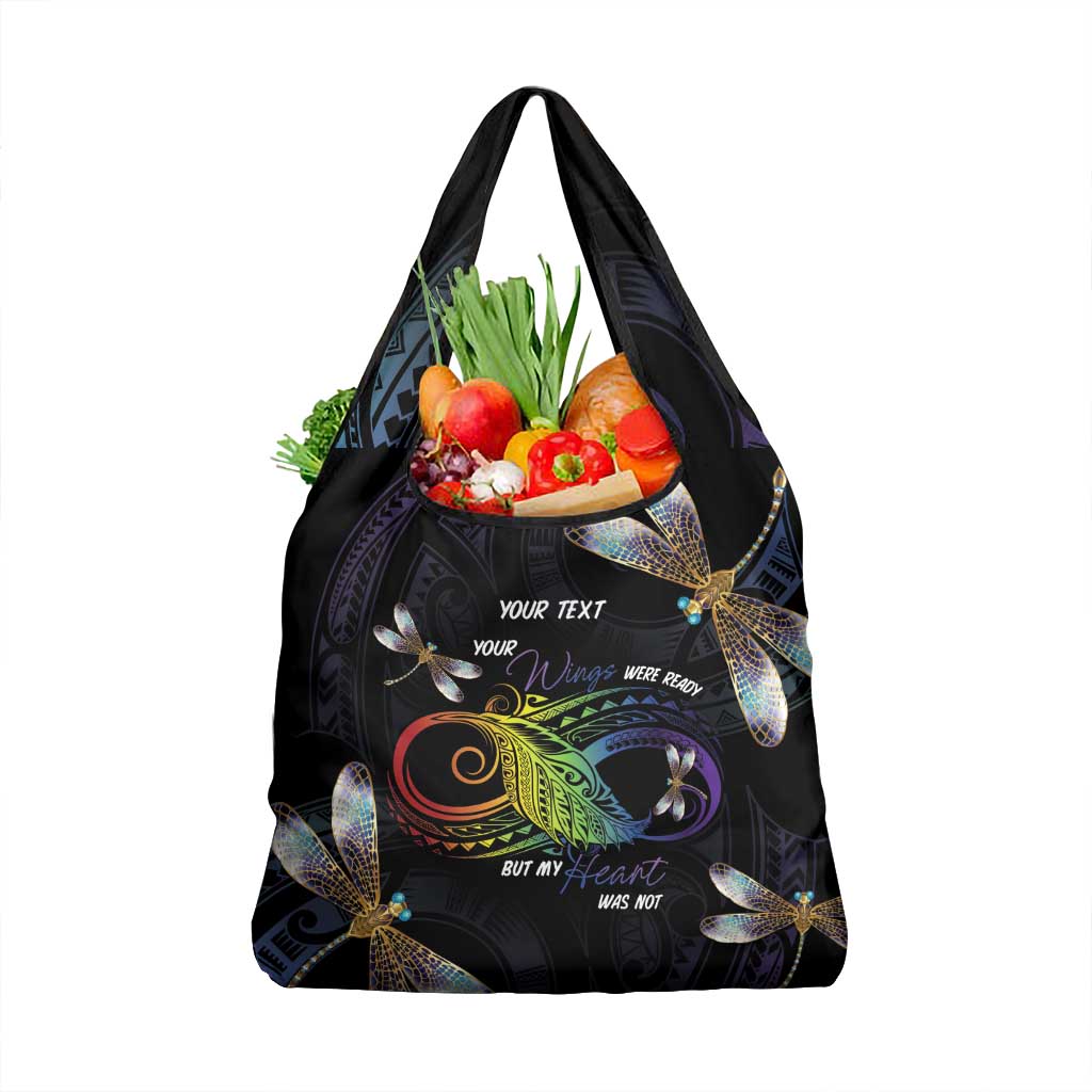 Personalised Polynesian Memorial Grocery Bag Your Wings Were Ready But My Heart Was Not