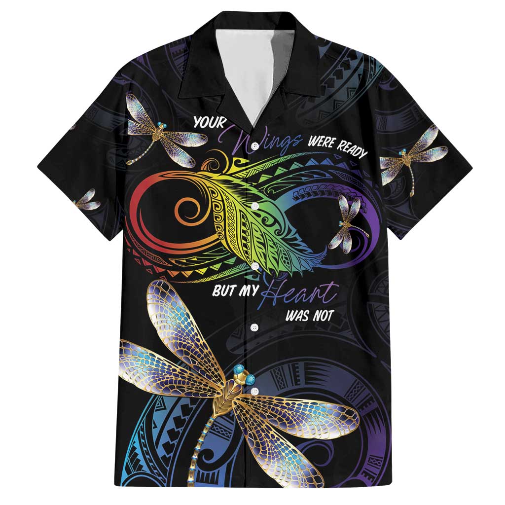 Personalised Polynesian Memorial Hawaiian Shirt Your Wings Were Ready But My Heart Was Not