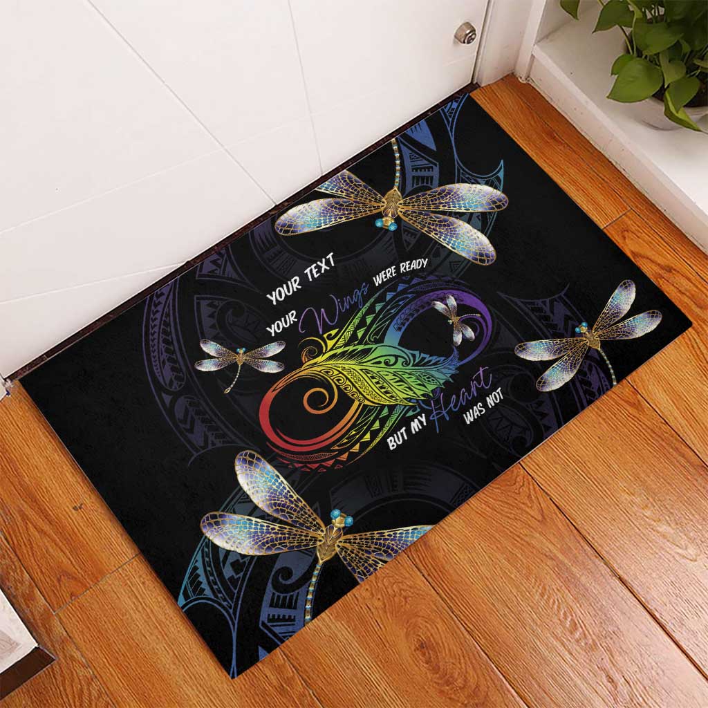 Personalised Polynesian Memorial Rubber Doormat Your Wings Were Ready But My Heart Was Not LT7 - Polynesian Pride