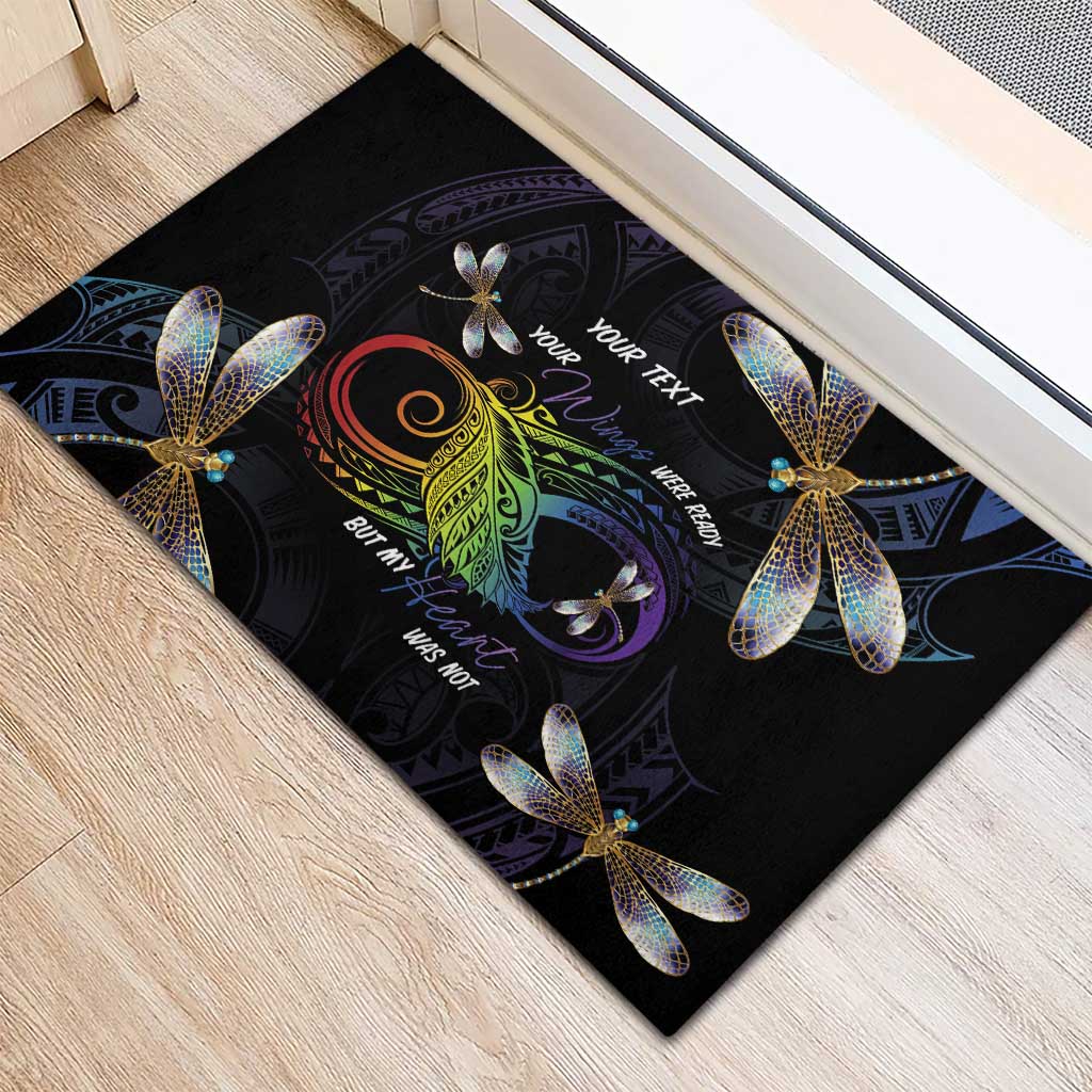 Personalised Polynesian Memorial Rubber Doormat Your Wings Were Ready But My Heart Was Not LT7 - Polynesian Pride