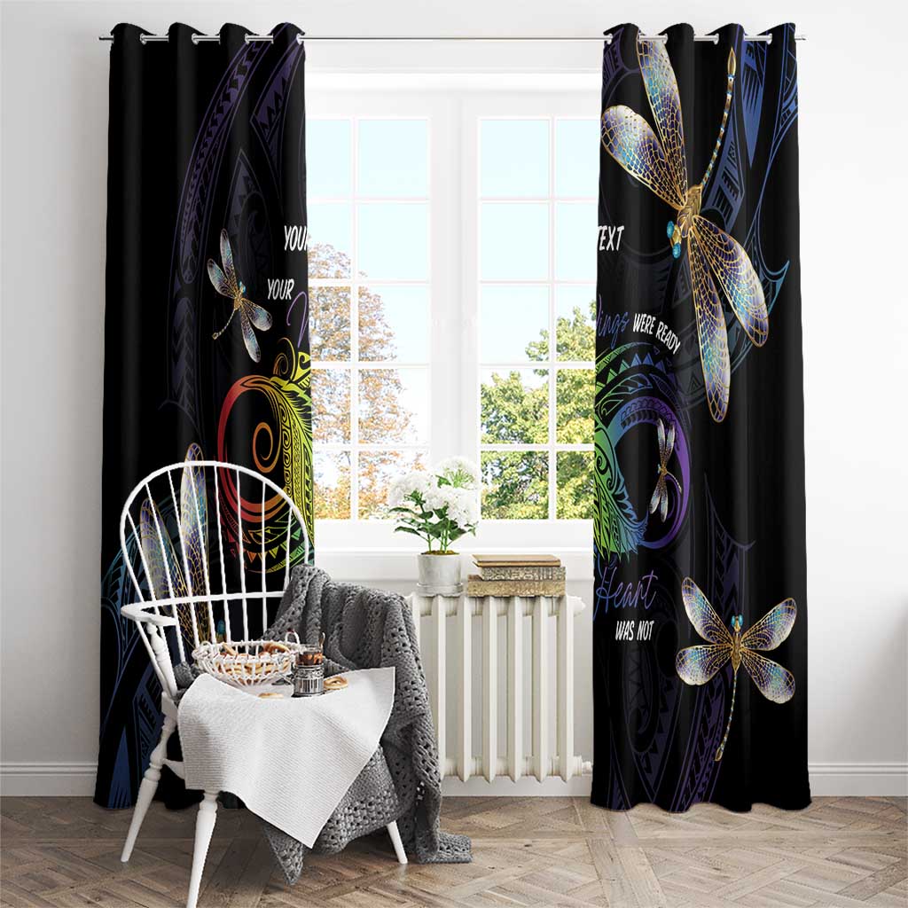 Personalised Polynesian Memorial Window Curtain Your Wings Were Ready But My Heart Was Not