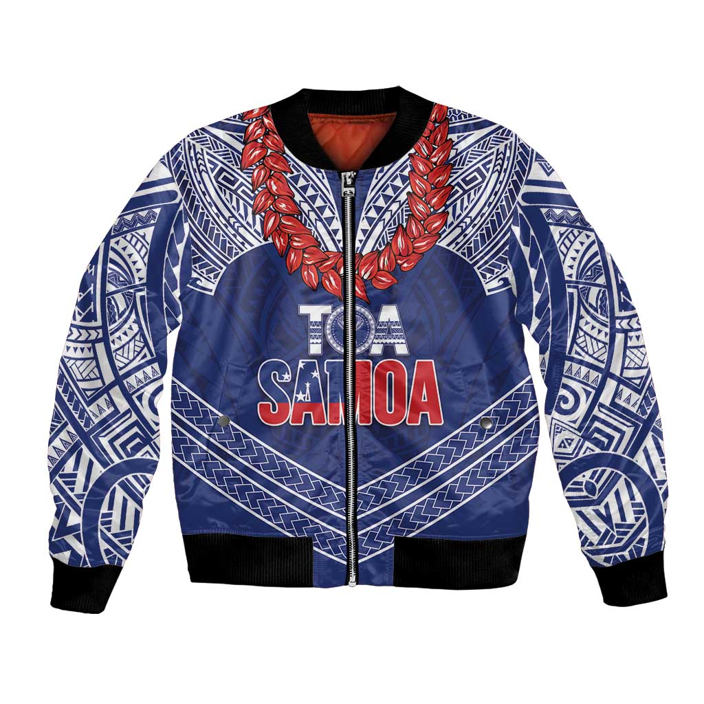 Toa Samoa Rugby Custom Bomber Jacket Ulafala Mix Nifo'oti - Polynesian Pride