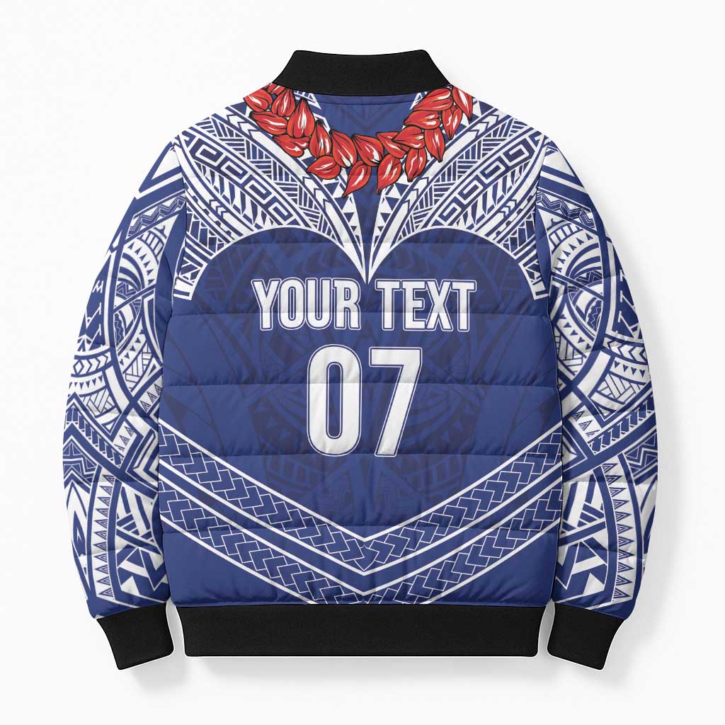 Toa Samoa Rugby Custom Bomber Puffer Jacket Ulafala Mix Nifo'oti - Polynesian Pride