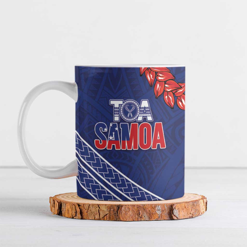 Toa Samoa Rugby Custom Ceramic Mug Ulafala Mix Nifo'oti - Polynesian Pride