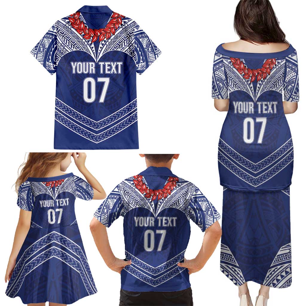 Toa Samoa Rugby Custom Family Matching Puletasi and Hawaiian Shirt Ulafala Mix Nifo'oti - Polynesian Pride