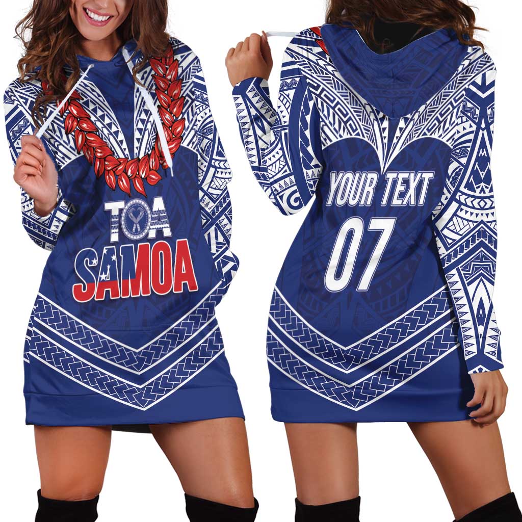 Toa Samoa Rugby Custom Hoodie Dress Ulafala Mix Nifo'oti - Polynesian Pride