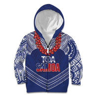 Toa Samoa Rugby Custom Kid Hoodie Ulafala Mix Nifo'oti - Polynesian Pride