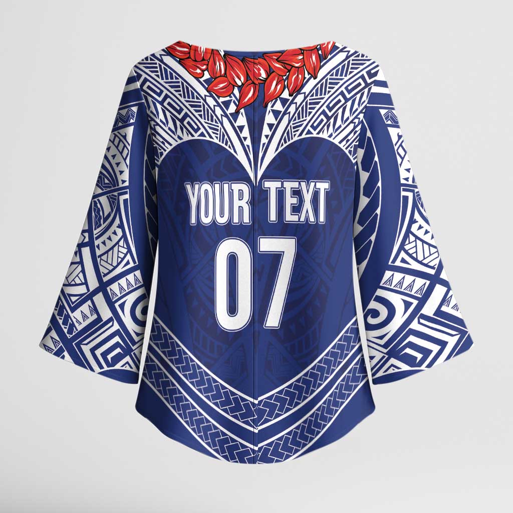 Toa Samoa Rugby Custom Kimono Sleeve Blouse Ulafala Mix Nifo'oti - Polynesian Pride