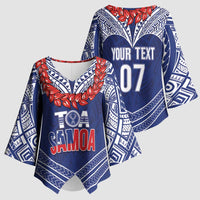 Toa Samoa Rugby Custom Kimono Sleeve Blouse Ulafala Mix Nifo'oti - Polynesian Pride