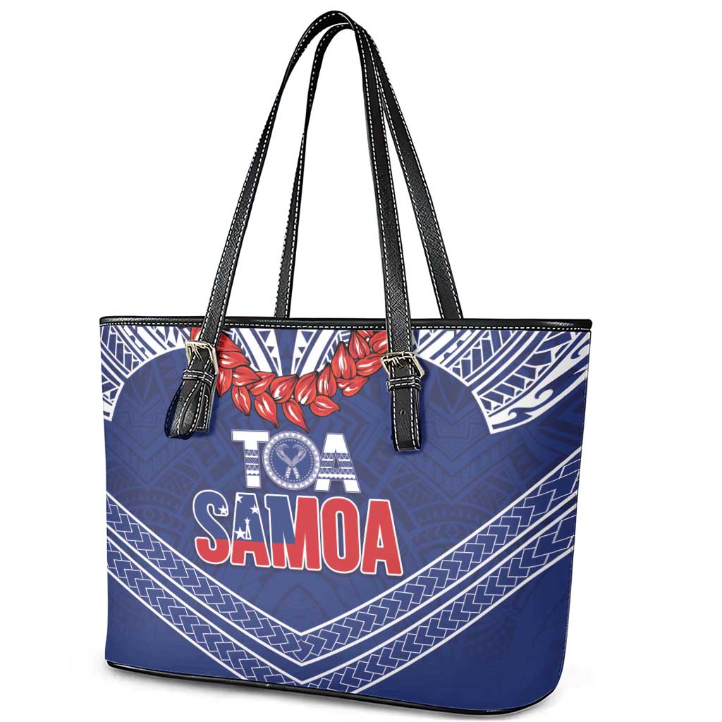 Toa Samoa Rugby Leather Tote Bag Ulafala Mix Nifo'oti - Polynesian Pride
