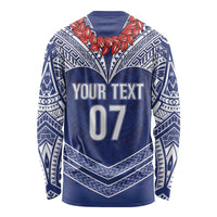 Toa Samoa Rugby Custom Long Sleeve Shirt Ulafala Mix Nifo'oti - Polynesian Pride