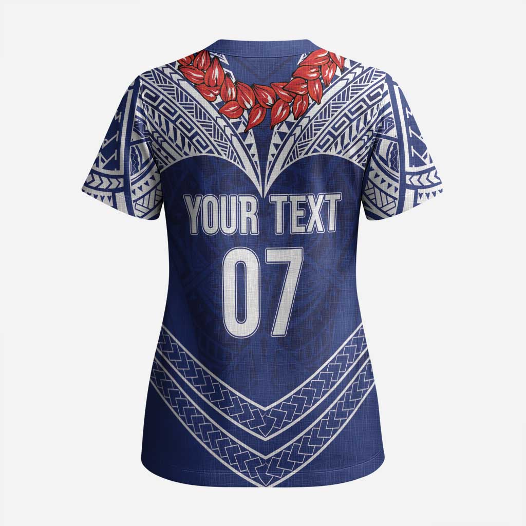 Toa Samoa Rugby Custom Scrub Top Ulafala Mix Nifo'oti - Polynesian Pride