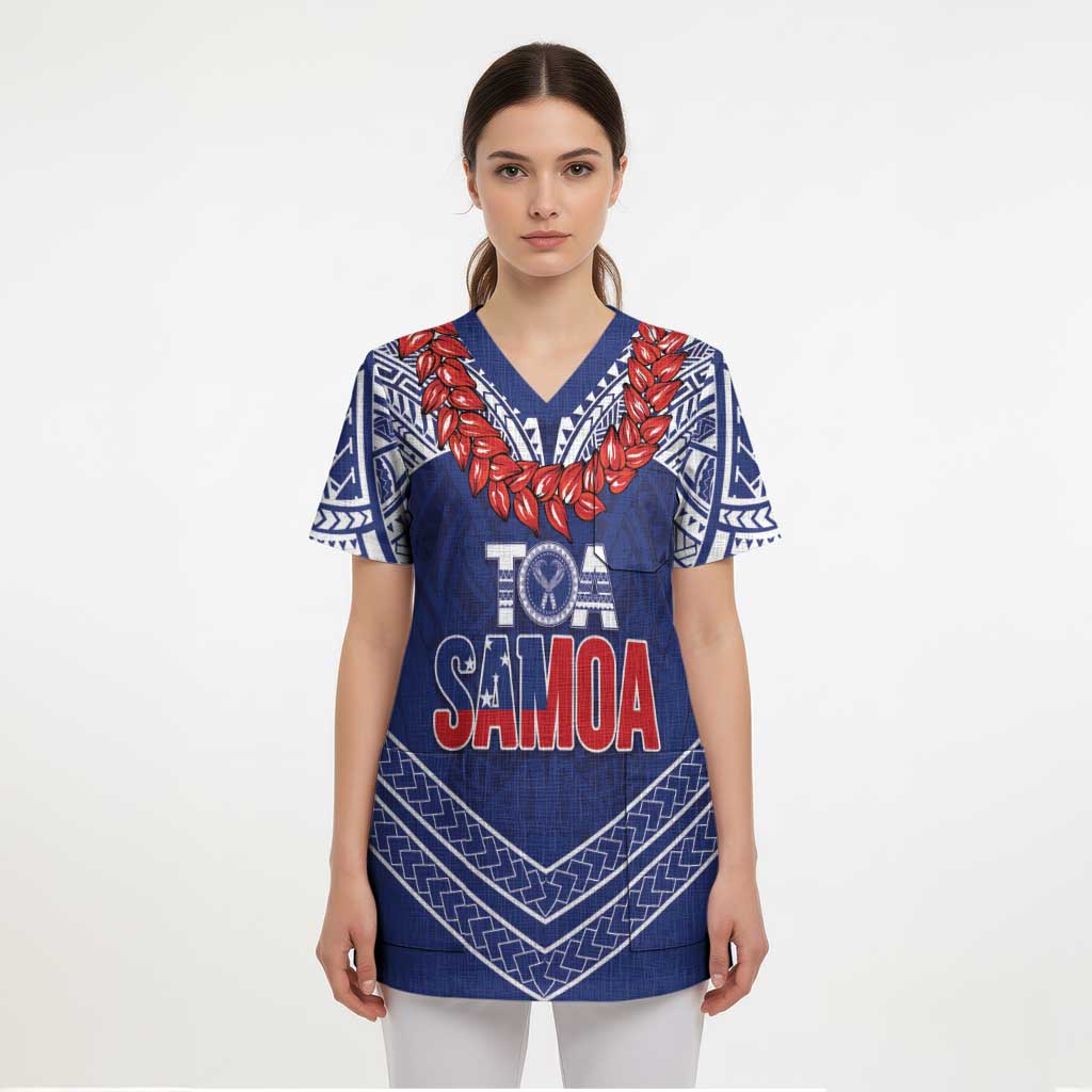 Toa Samoa Rugby Custom Scrub Top Ulafala Mix Nifo'oti - Polynesian Pride
