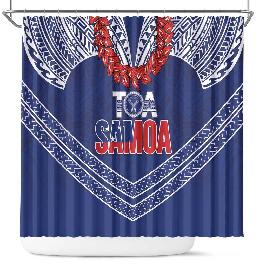 Toa Samoa Rugby Shower Curtain Ulafala Mix Nifo'oti - Polynesian Pride