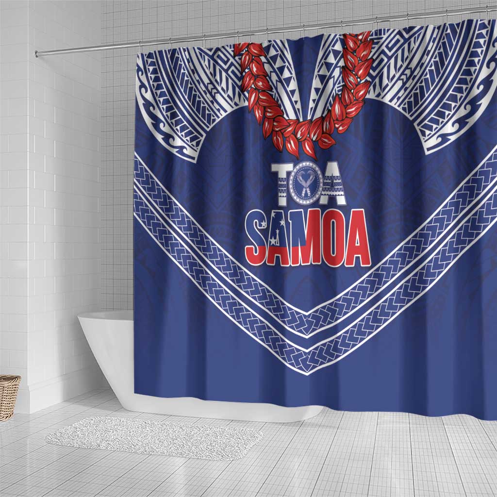 Toa Samoa Rugby Shower Curtain Ulafala Mix Nifo'oti - Polynesian Pride