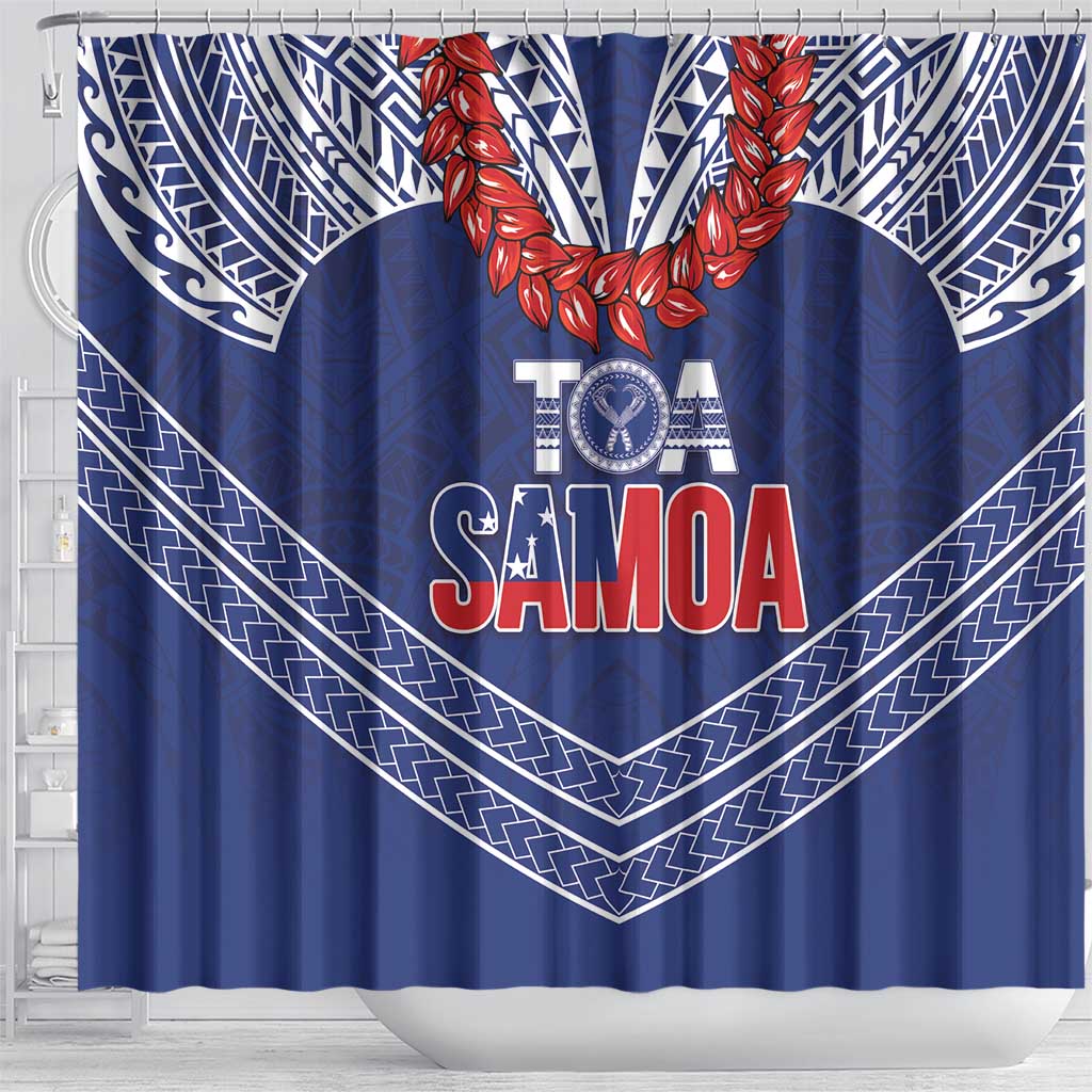 Toa Samoa Rugby Shower Curtain Ulafala Mix Nifo'oti - Polynesian Pride