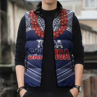 Toa Samoa Rugby Custom Sleeveless Puffer Jacket Ulafala Mix Nifo'oti - Polynesian Pride