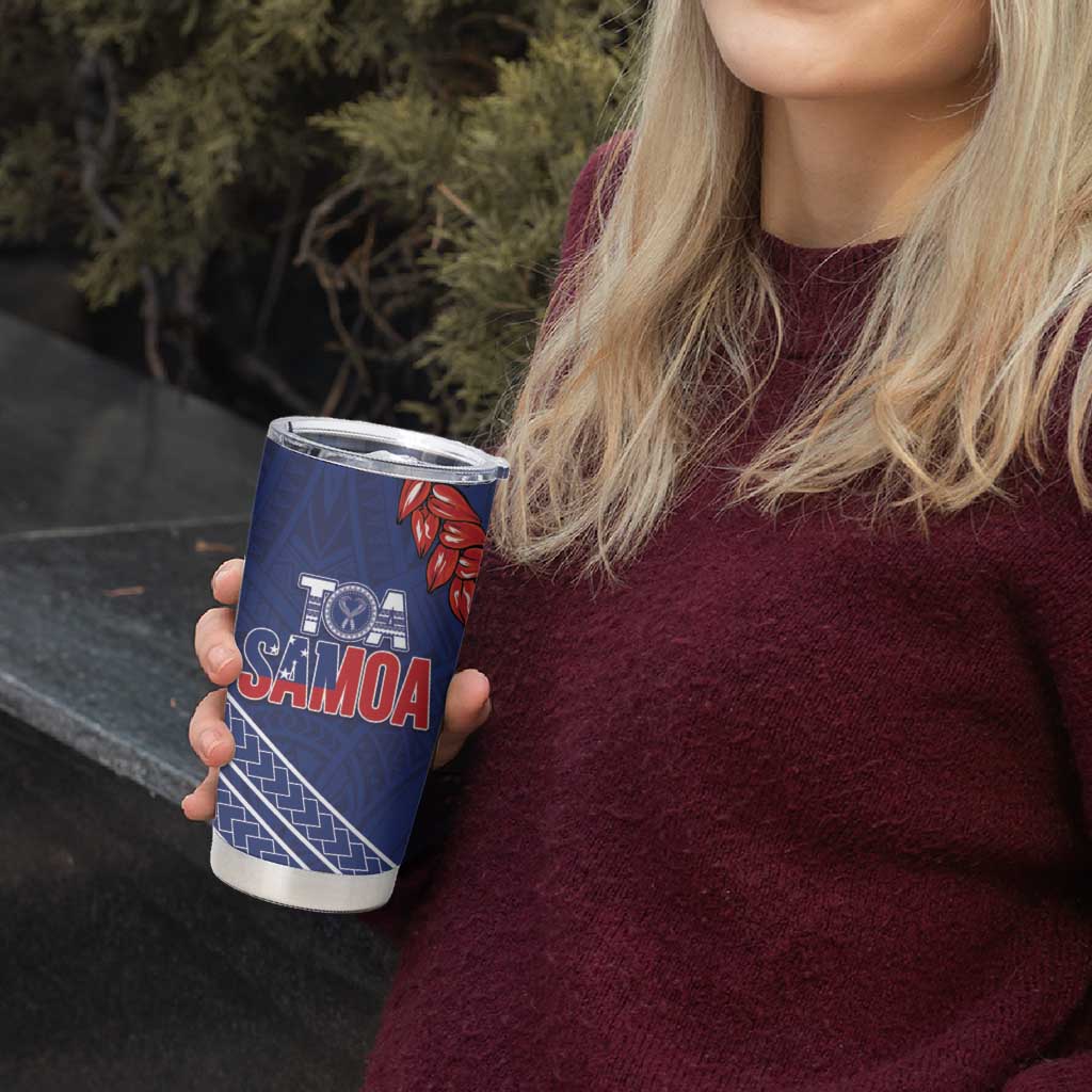 Toa Samoa Rugby Custom Tumbler Cup Ulafala Mix Nifo'oti - Polynesian Pride