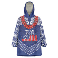 Toa Samoa Rugby Custom Wearable Blanket Hoodie Ulafala Mix Nifo'oti - Polynesian Pride