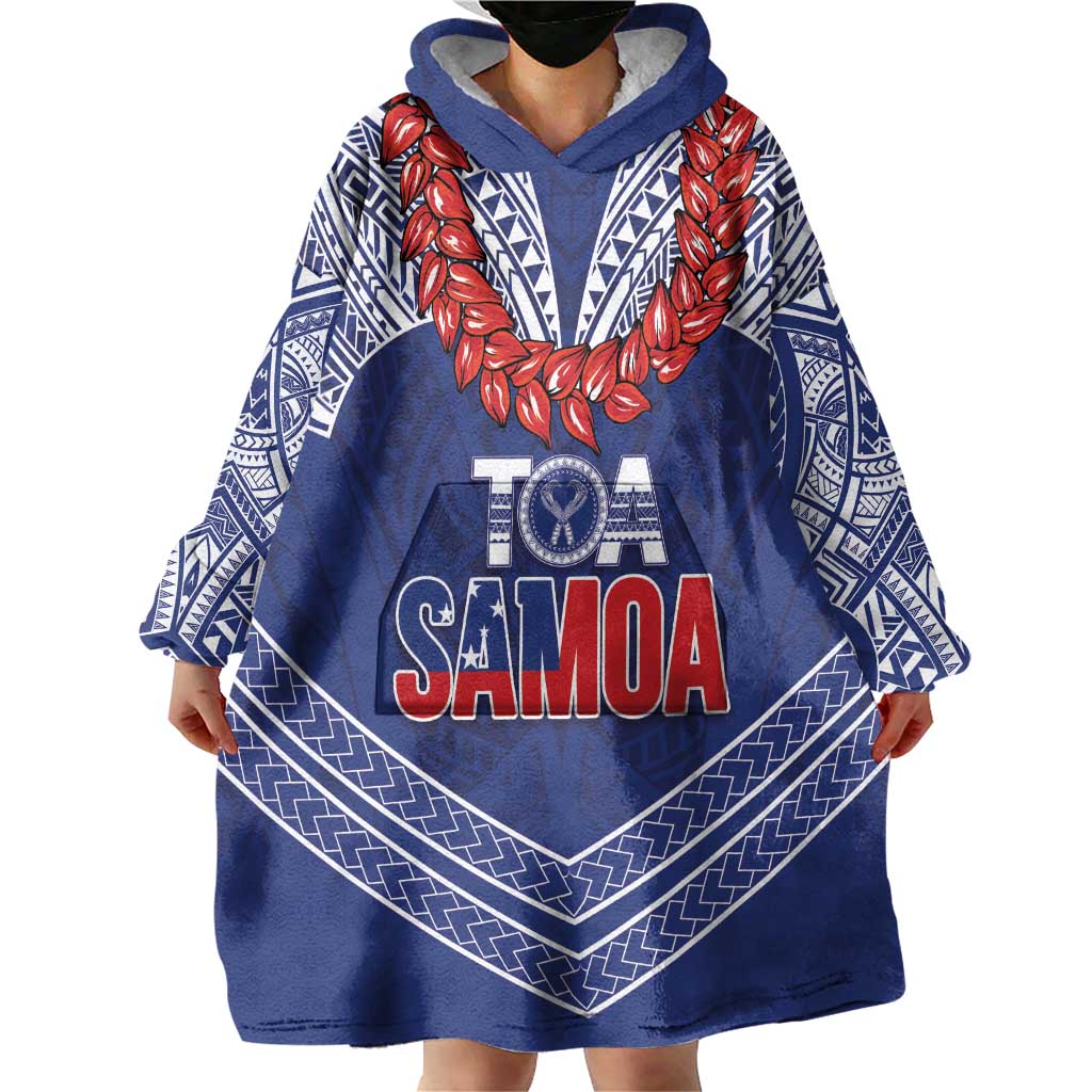 Toa Samoa Rugby Custom Wearable Blanket Hoodie Ulafala Mix Nifo'oti - Polynesian Pride