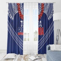 Toa Samoa Rugby Window Curtain Ulafala Mix Nifo'oti - Polynesian Pride