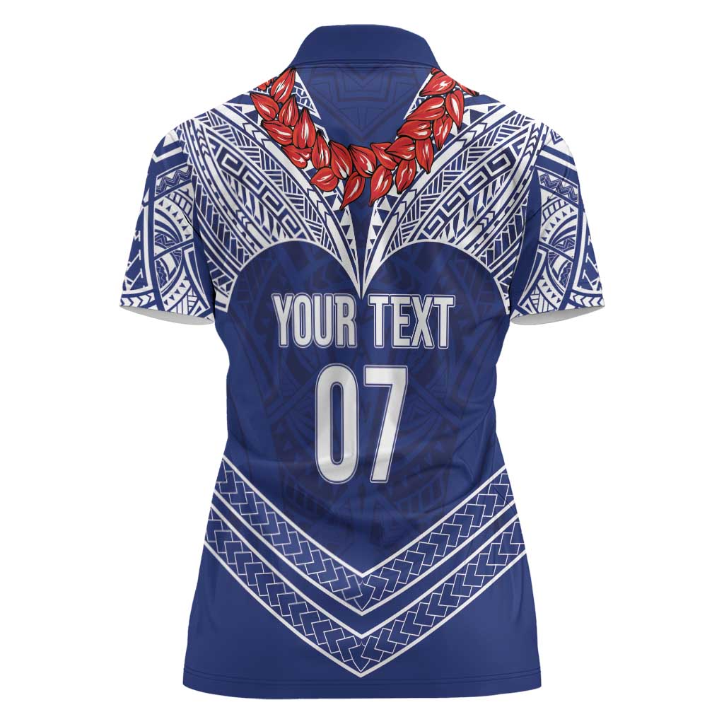 Toa Samoa Rugby Custom Women Polo Shirt Ulafala Mix Nifo'oti - Polynesian Pride