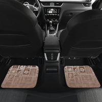 Hawaii Christmas Retro Patchwork Car Mats Brown LT7 - Polynesian Pride